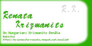 renata krizmanits business card