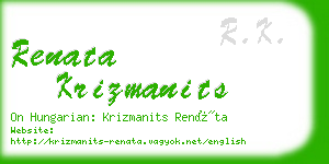 renata krizmanits business card